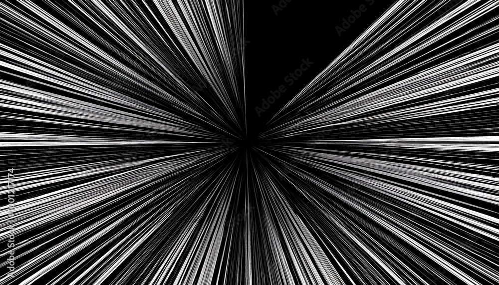 Obraz premium Animating comic speed lines in manga and anime style with alpha channel using three unique concentration lines â€“ radial, vertical, and diagonal â€“ for an engaging effect in cartoons