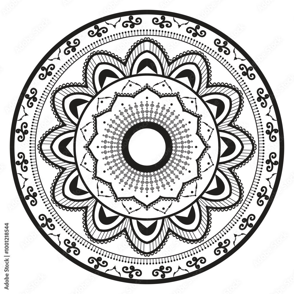 Mandala Round Ornament Pattern Mandala Round Ornament Pattern