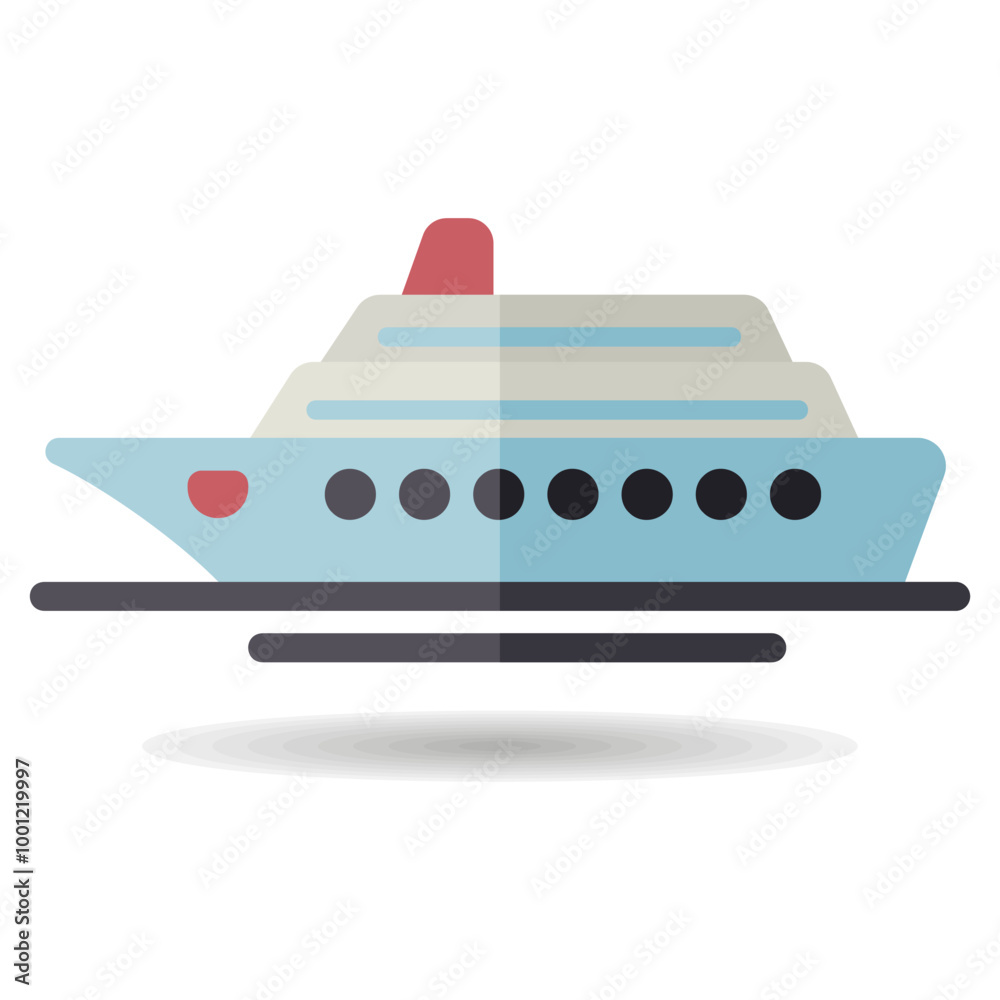 Cruise liner flat vector isolated icon Cruise liner flat vector isolated icon