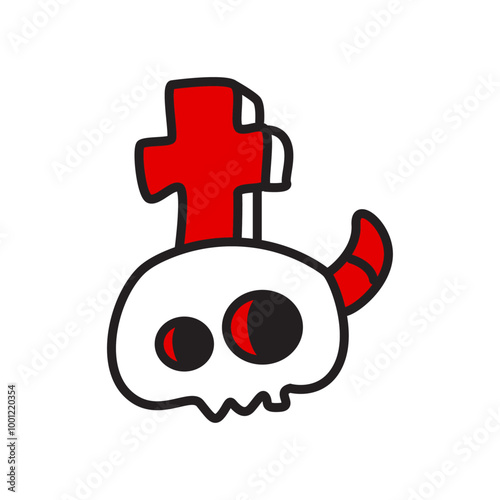 skull character design vector illustration