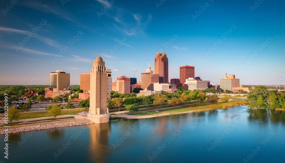 Fototapeta premium Exploring the urban landscape of omaha, nebraska in the united states