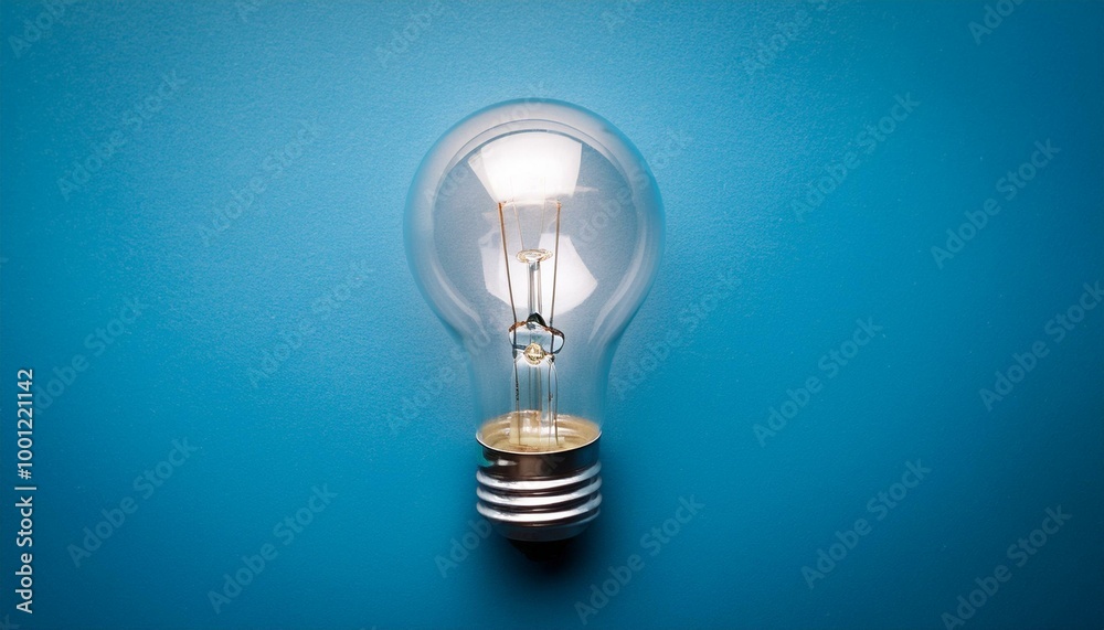 Flat lay of an idea light bulb Flat lay of an idea light bulb