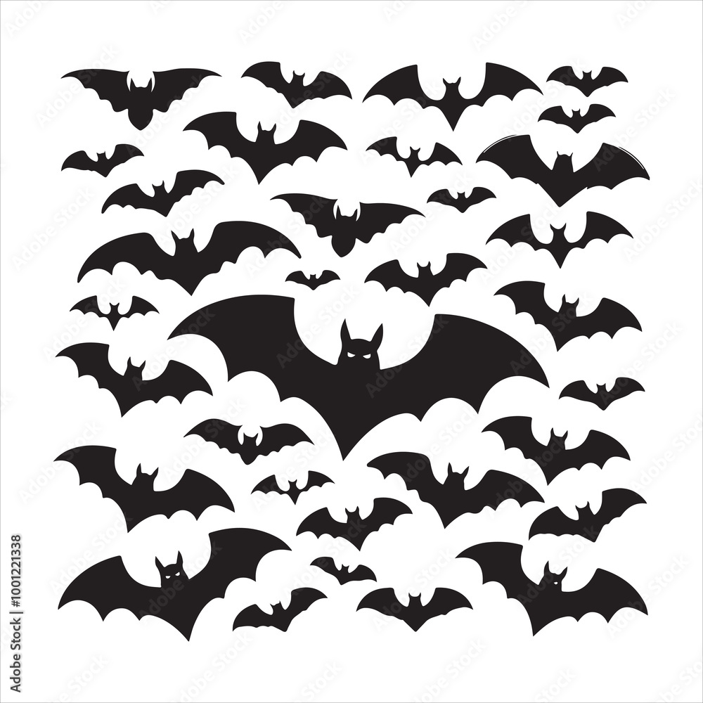 Naklejka premium set of vector bat silhouette