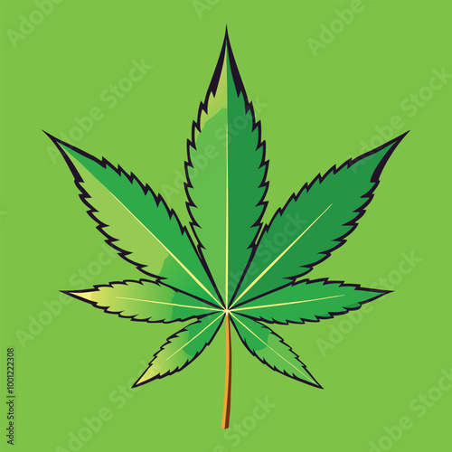 cannabis leaf vector image illustration and arework