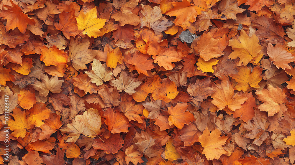 Beautiful autumn leaves in various shades of orange, brown and yellow. Beautiful autumn leaves in various shades of orange, brown and yellow.