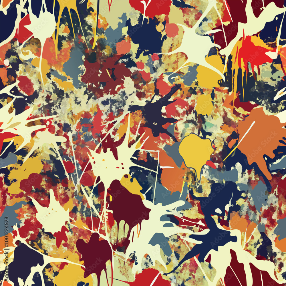 Fototapeta premium Colorful ink splattered grunge background