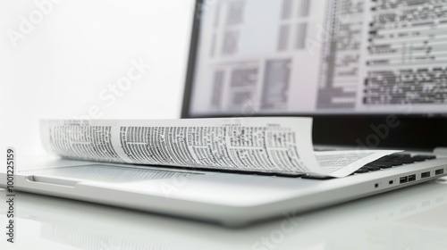 Optical character recognition (OCR) software for converting scanned text into editable documents graphic resoruce isolated on white background
