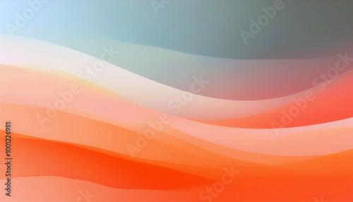 Abstract Background with Smooth Waves in Pastel Colors