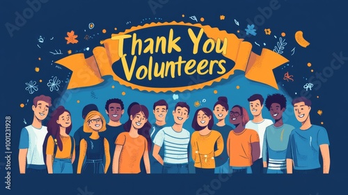 Thank You Volunteers Illustration
