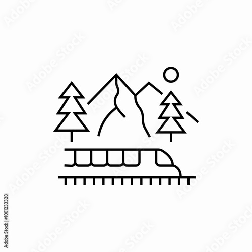 train journey icon sign vector