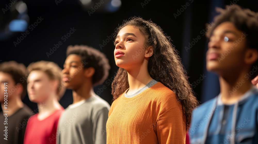 Diverse High School Students in Performance Setting