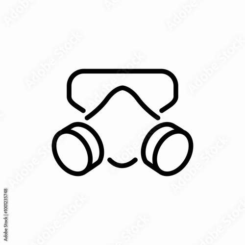 gas mask icon sign vector