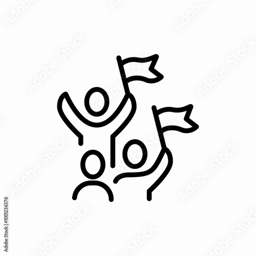 winner with flag load icon sign vector