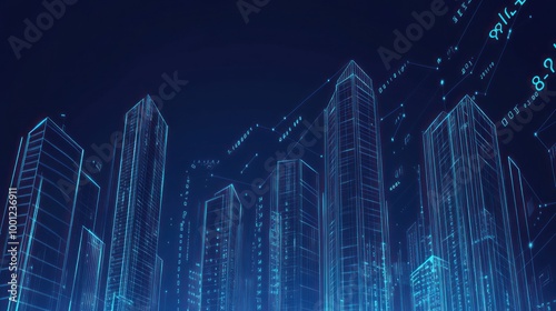 Wallpaper Mural Digital Cityscape: A Futuristic Vision of Urban Life Torontodigital.ca