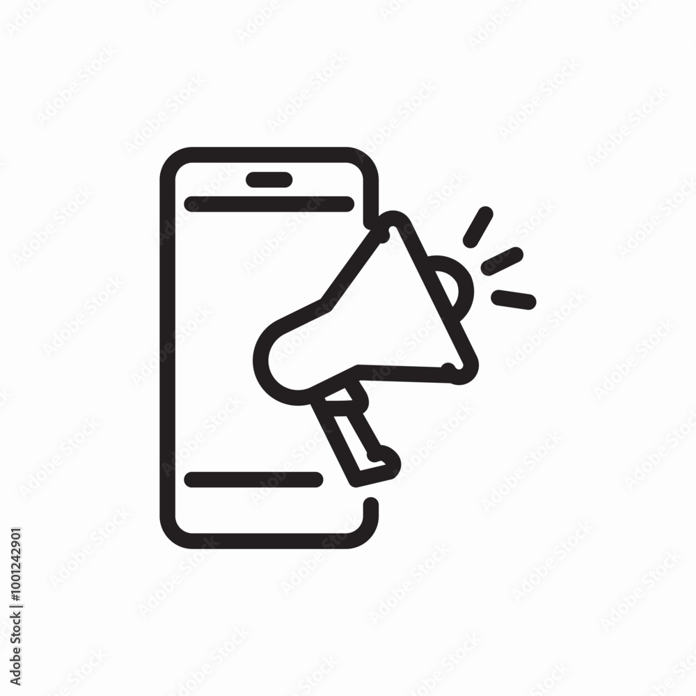 announcement phone notification icon sign vector announcement phone notification icon sign vector