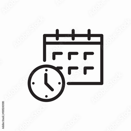 calendar event time icon sign vector