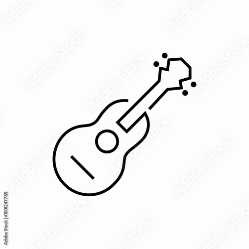 guitar music tool icon sign vector