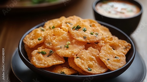 hattai, a spicy and crispy South Indian fried snack made with rice flour, commonly enjoyed with tea, known as karak chai. -