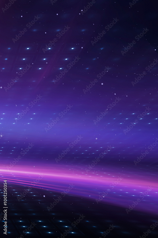 Obraz premium Dark abstract background. Empty neon stage with rays.