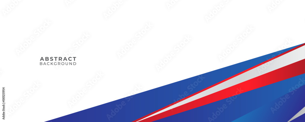 Naklejka premium Abstract Geometric Background with Red and Blue Shapes