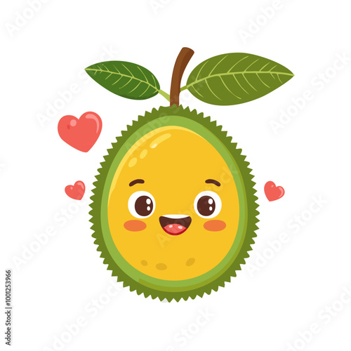 Jackfruit Fruit Cute Cartoon Fresh Animation Kawaii Healthy Character
