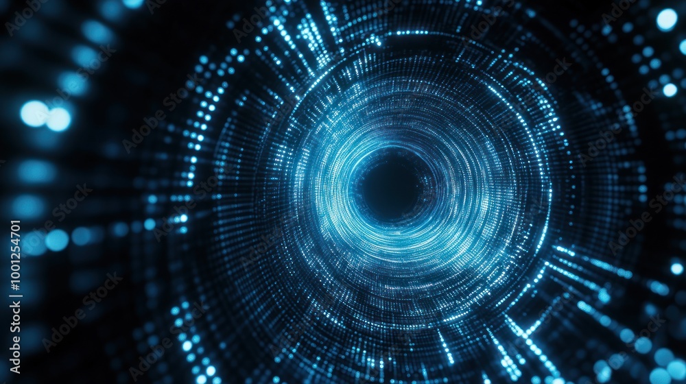 Abstract Blue Tunnel Abstract Blue Tunnel