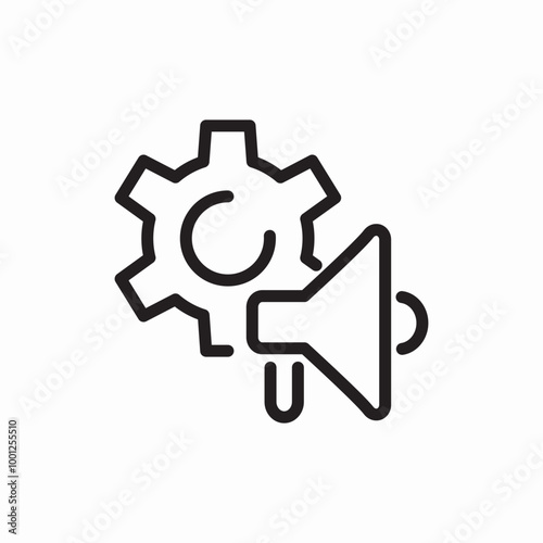 speaker megaphone  setting icon sign vector