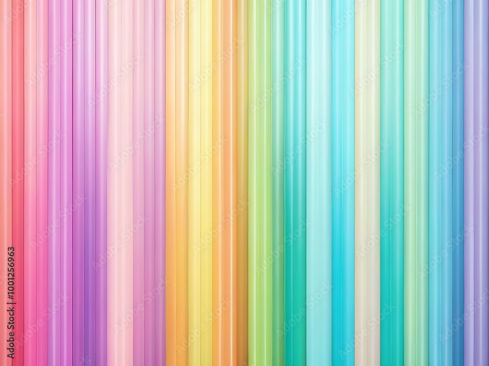 Vertical rows of bright, pastel-colored stripes in soft focus, creating a subtle, gradient-like effect, perfect for Vertical rows of bright, pastel-colored stripes in soft focus, creating a subtle, gradient-like effect, perfect for