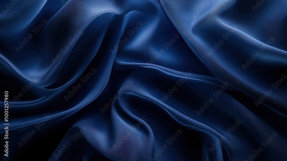 Abstract Blue Silk Fabric Texture Abstract Blue Silk Fabric Texture