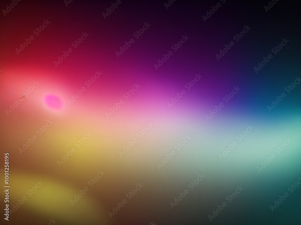 Blurred rainbow colors on a black background.