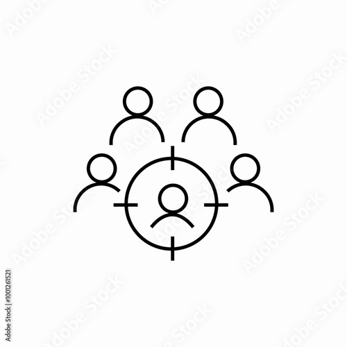 customer client targeting icon sign vector