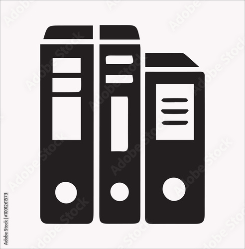 Filing Document vector silhouette on a white background