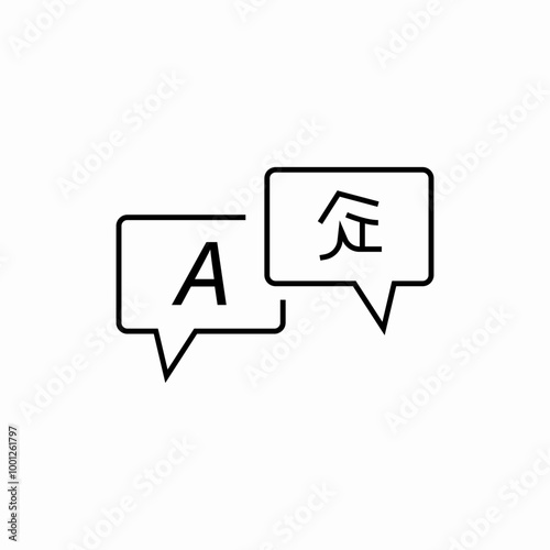 language translate icon sign vector