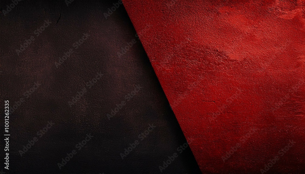 Dark black red stone concrete paper texture background panorama banner long, with space for text
