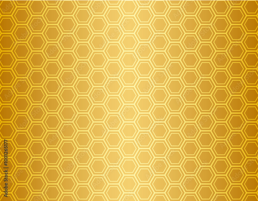 金色の亀甲文様の背景画像　年賀状用の背景イラスト