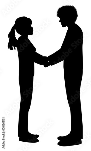 Wallpaper Mural Cute Couple Silhouette Torontodigital.ca