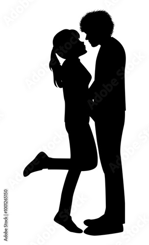 Wallpaper Mural Cute Couple Silhouette landscape Torontodigital.ca