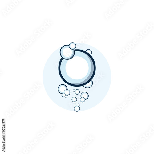 bubble logo icon vector template