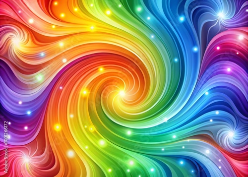 Wallpaper Mural Vibrant and colorful rainbow pattern background with soft, gradient transitions and delicate, swirling curves, evoking Torontodigital.ca
