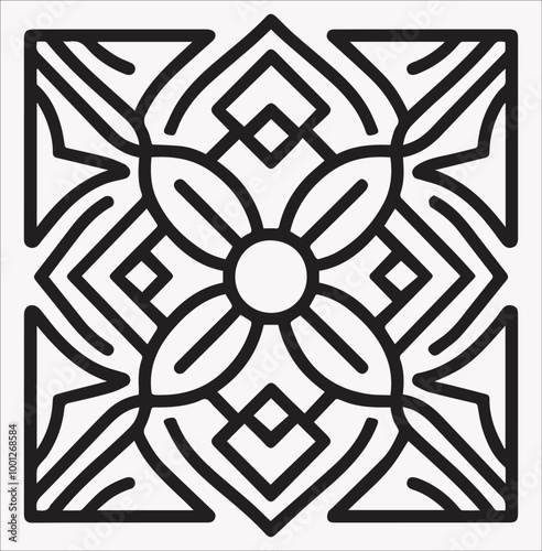 Tile Vector Silhouettes - Perfect for Flooring and Pattern Design Projects on a white background