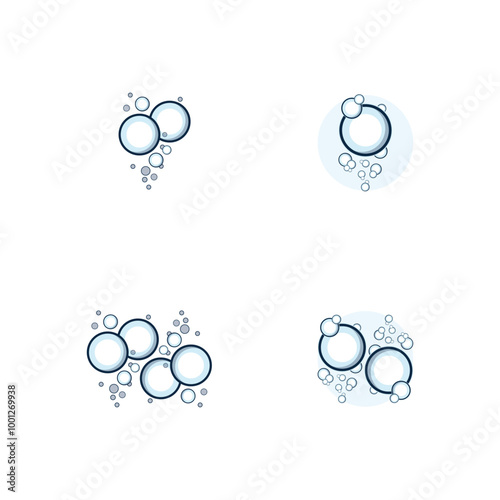 bubble logo icon vector template