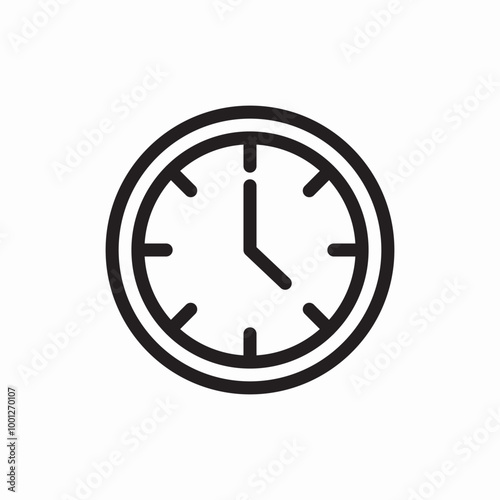 clock time icon sign vector