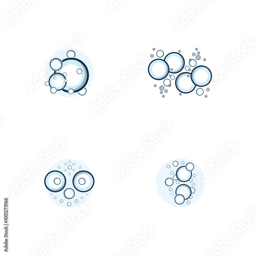 bubble logo icon vector template