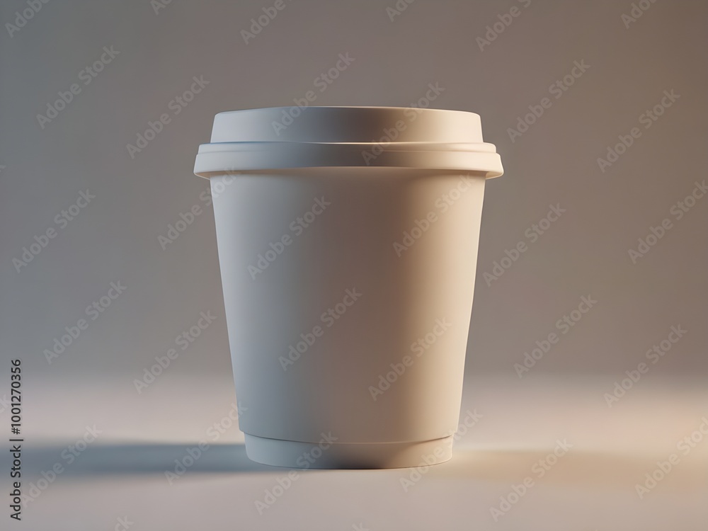 Minimalist white coffee cup mockup with a handle, isolated on a transparent background Minimalist white coffee cup mockup with a handle, isolated on a transparent background