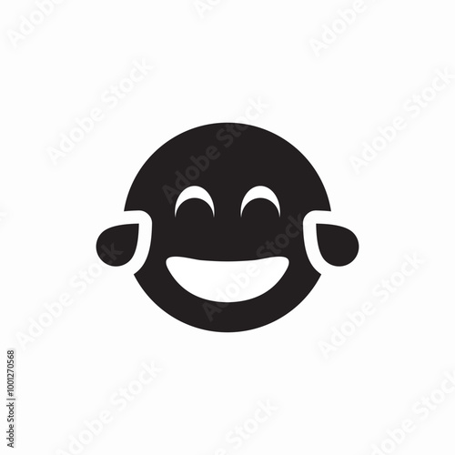 laugh emotion smile icon sign vector