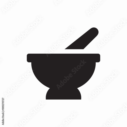 mortar pestle icon sign vector