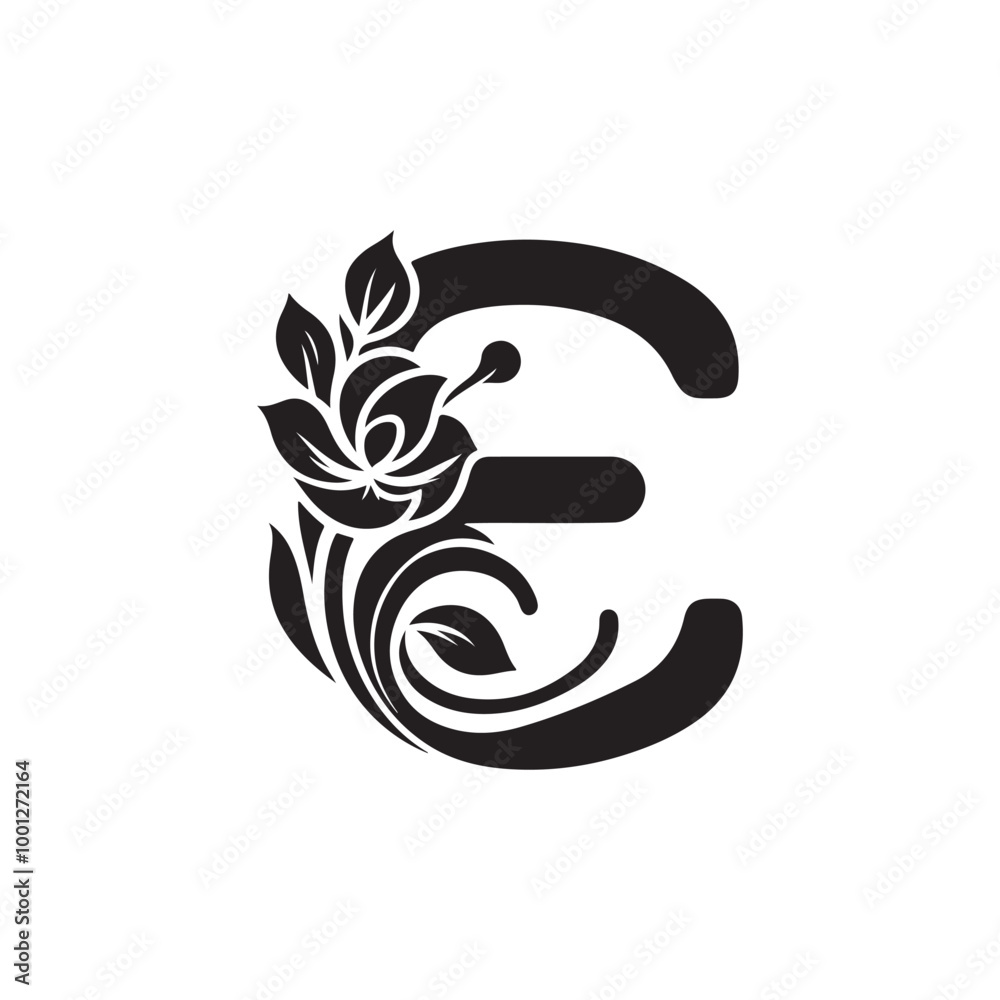 Floral-Inspired Letter E Logo Icon: A Stylish and Creative Design Element for Businesses Seeking a Unique Identity and Memorable Brand Presence Floral-Inspired Letter E Logo Icon: A Stylish and Creative Design Element for Businesses Seeking a Unique Identity and Memorable Brand Presence