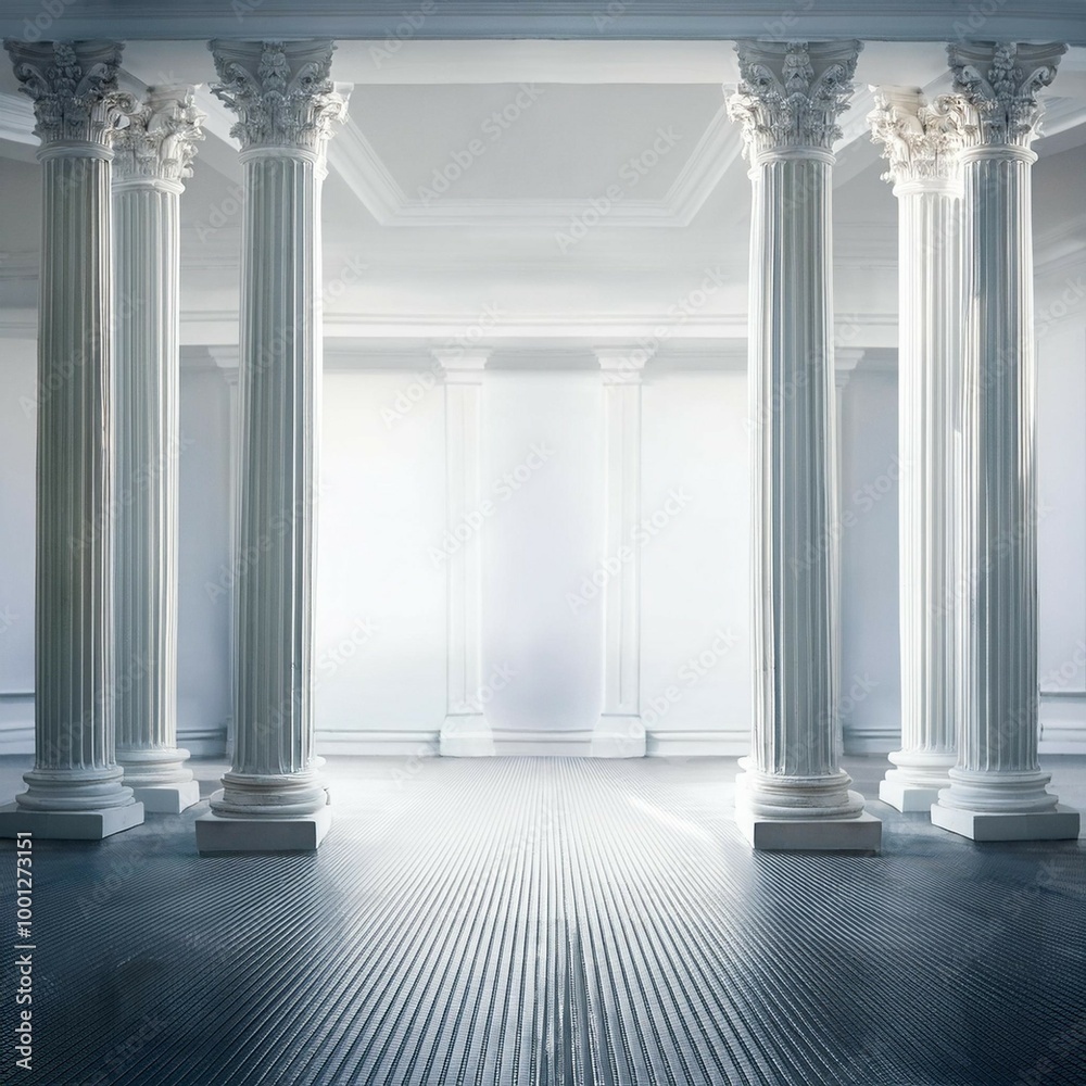 Light interior with columns Light interior with columns