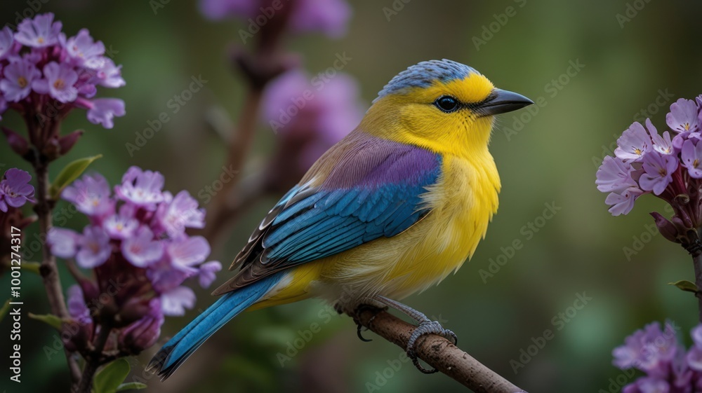 Colorful Bird on a Branch Colorful Bird on a Branch