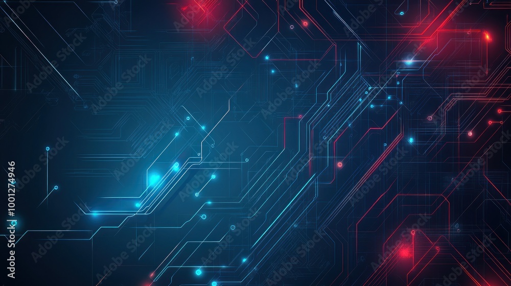 Obraz premium Abstract Circuitry, Digital Art